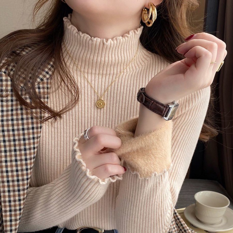 Half turtleneck knitted bottoming shirt thick top 32 01