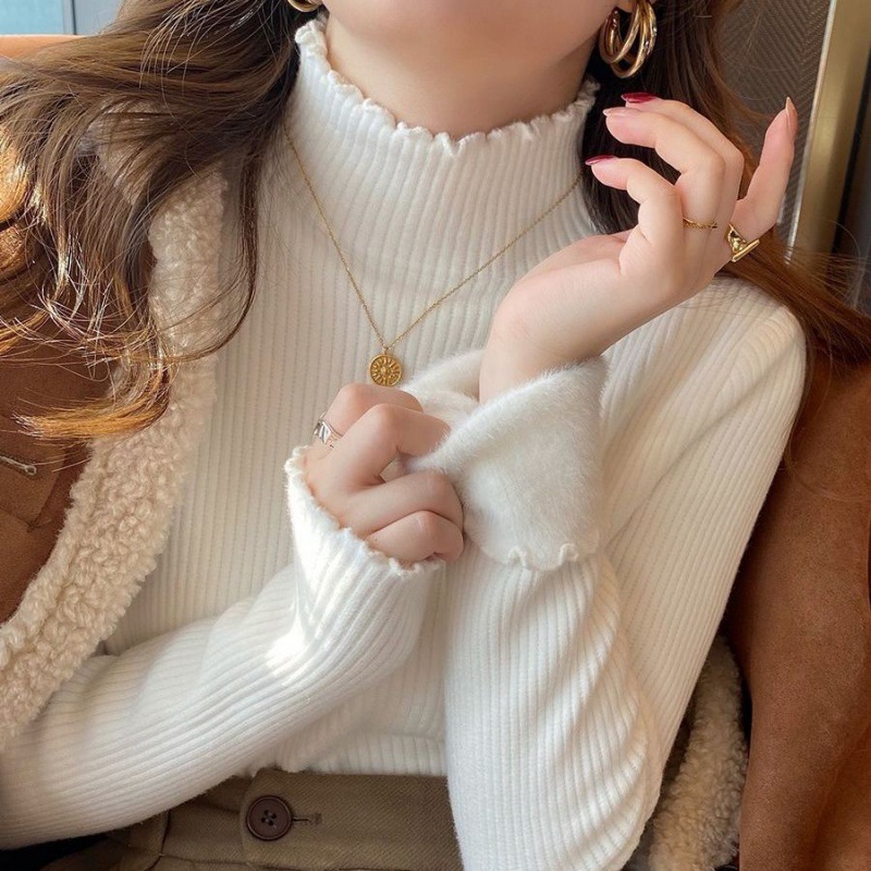 Half turtleneck knitted bottoming shirt thick top 32 02