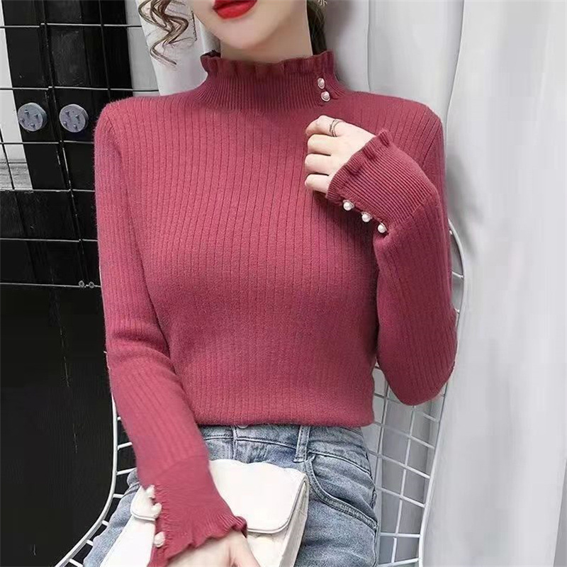 Half turtleneck warm base knit sweater top 31