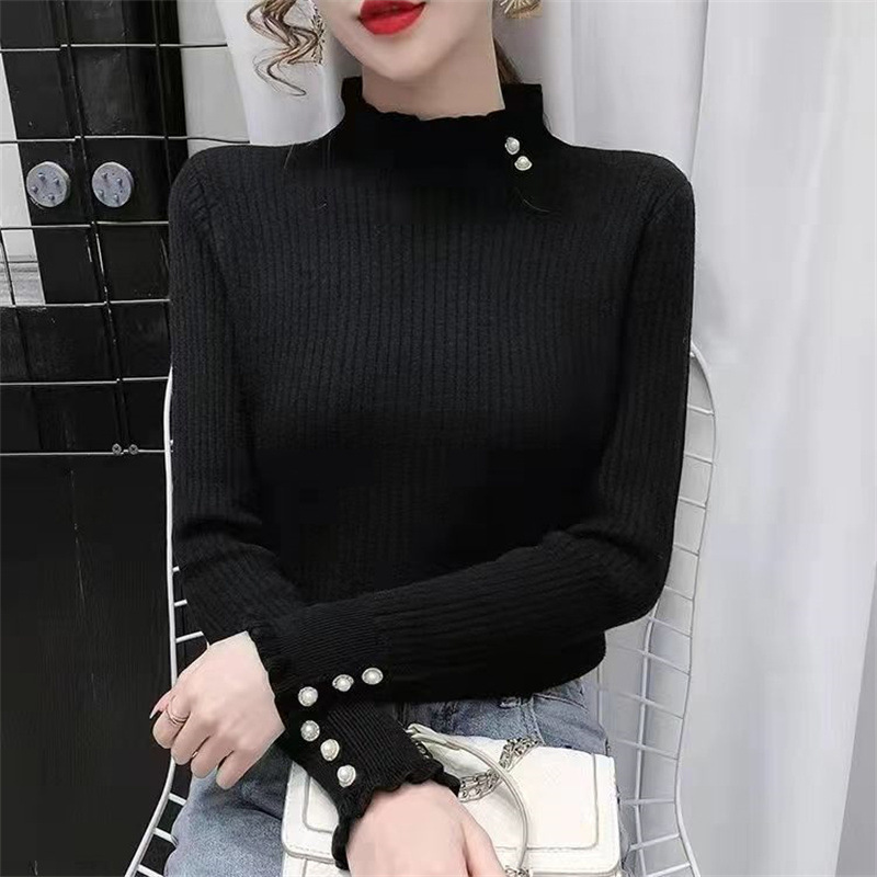 Half turtleneck warm base knit sweater top 31