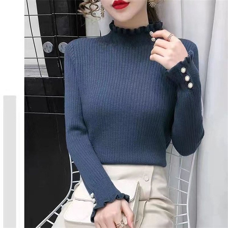 Half turtleneck warm base knit sweater top 31