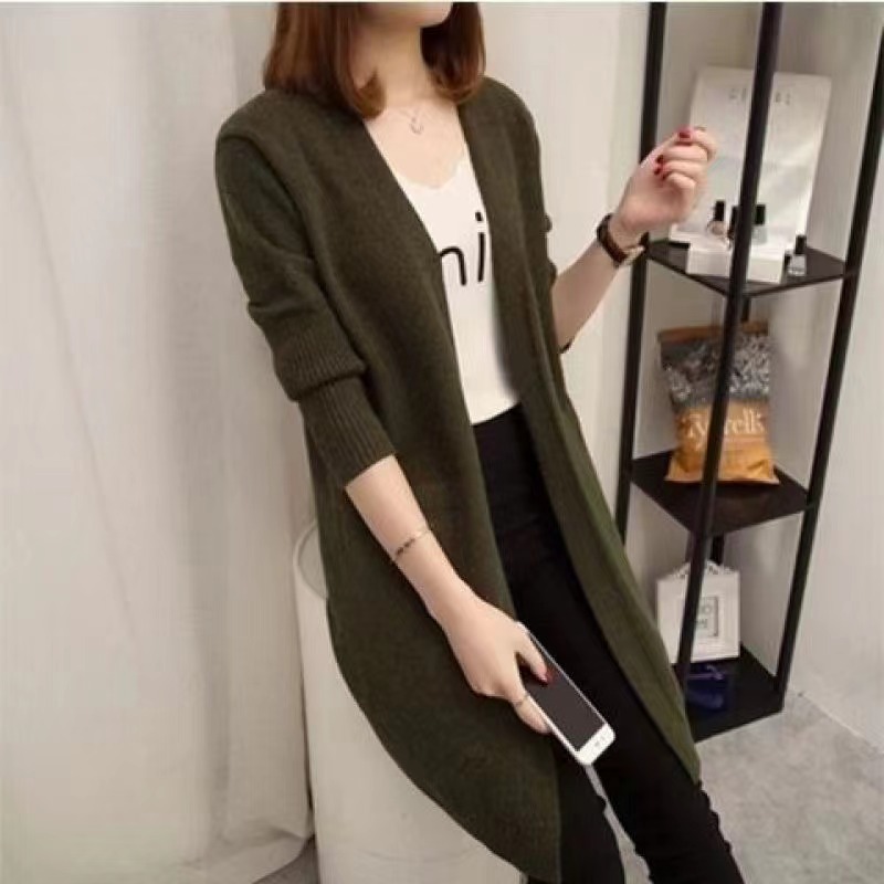 Sweater Jacket Solid Color Knitted Cardigan 8 01