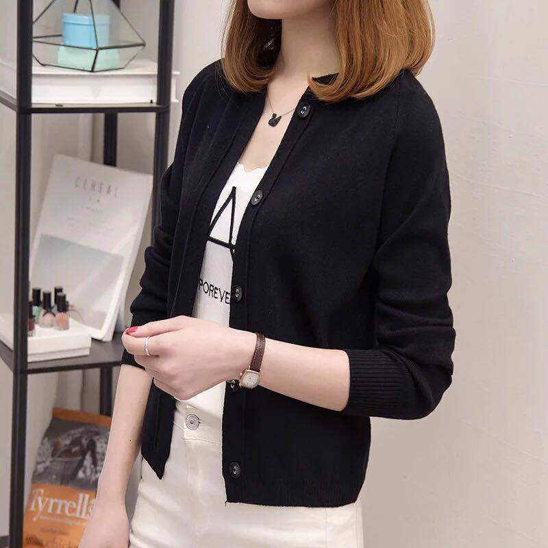 Thin candy color crew neck loose sweater 38