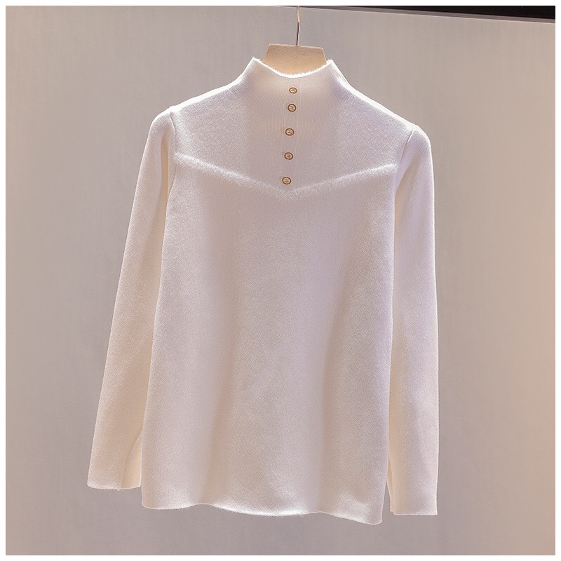 Women's half turtleneck loose sweater knitted bottoming shirt 29