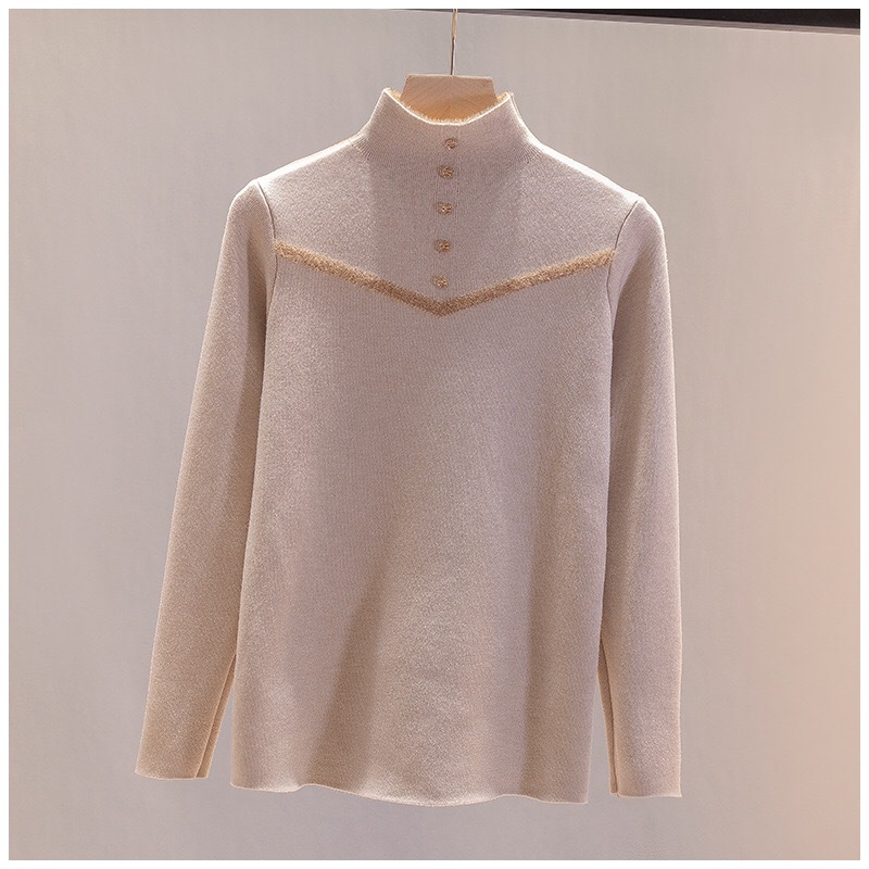 Women's half turtleneck loose sweater knitted bottoming shirt 29