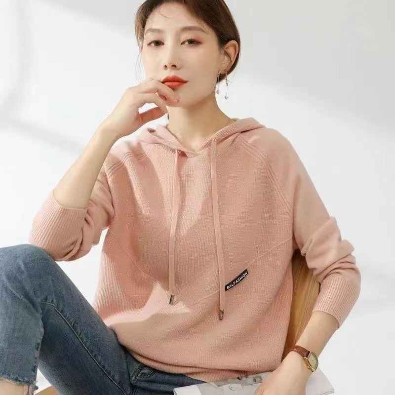 Casual sweater hooded pullover sweater knitted bottoming shirt 51 02